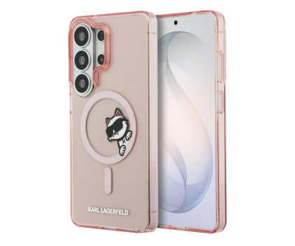 Etui do telefonów Karl Lagerfeld Etui Peekaboo Choupette MagSafe do Galaxy S26 Ultra różowy